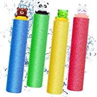 Pistola de Agua- 4 PCS Pistola de Agua de Juguete-Pistolas de Espuma para Niños con Avatar Animal de Dibujos Animados…